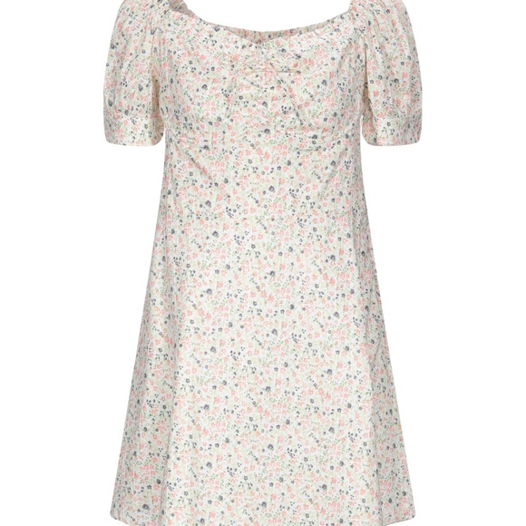 Dua Lipa x Pepe Jeans Women's Size Xs White Floral Mini Dress - Picture 1 of 12